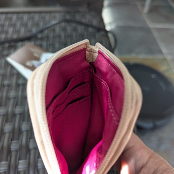 Coach Navy Wristlet with Tan Accents - Picture 3 of 4